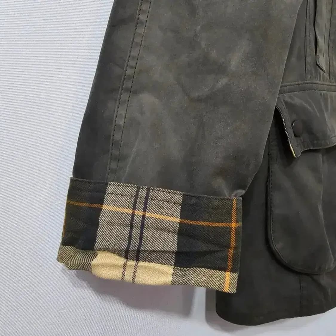 바버 왁스 자켓 UK10 올리브 ~66 상품이미지8