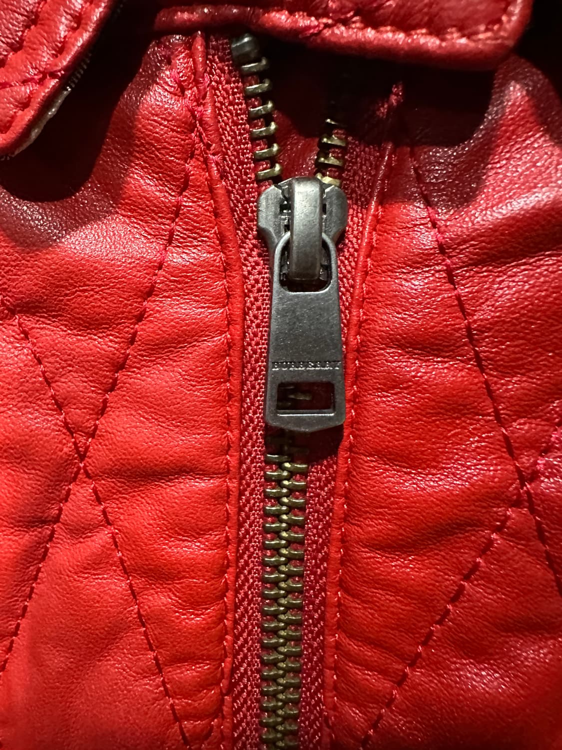 버버리 양가죽 노바체크 퀼팅자켓 S 상품이미지5