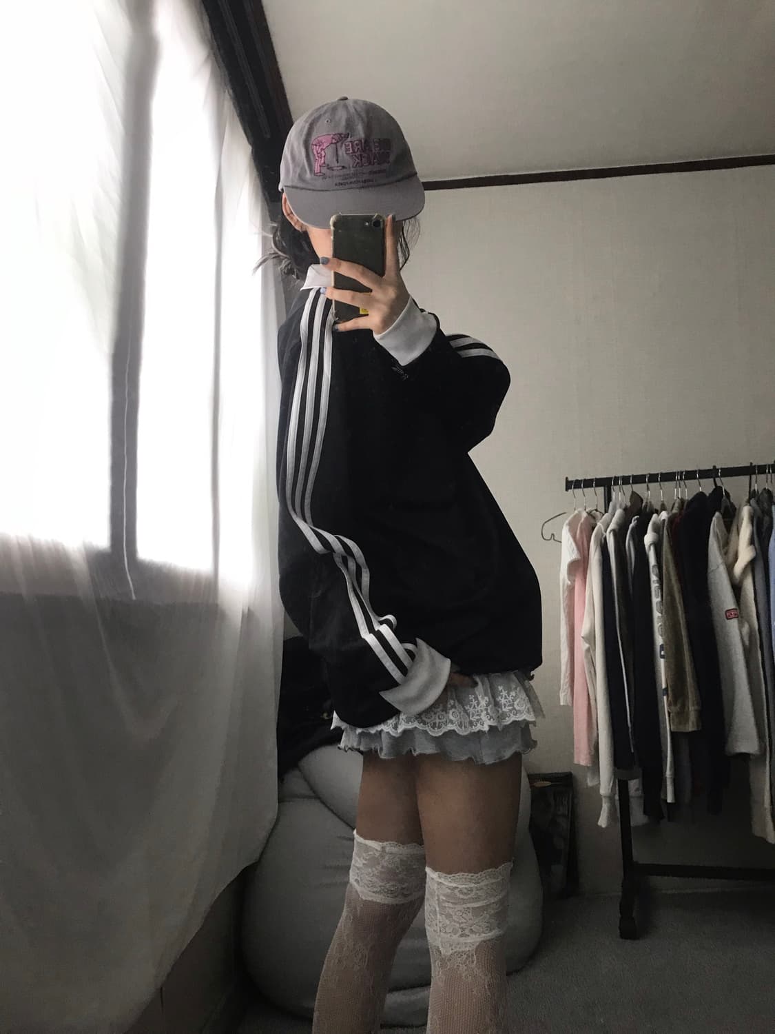 아디다스 블랙 삼선 롱슬리브 상품이미지3