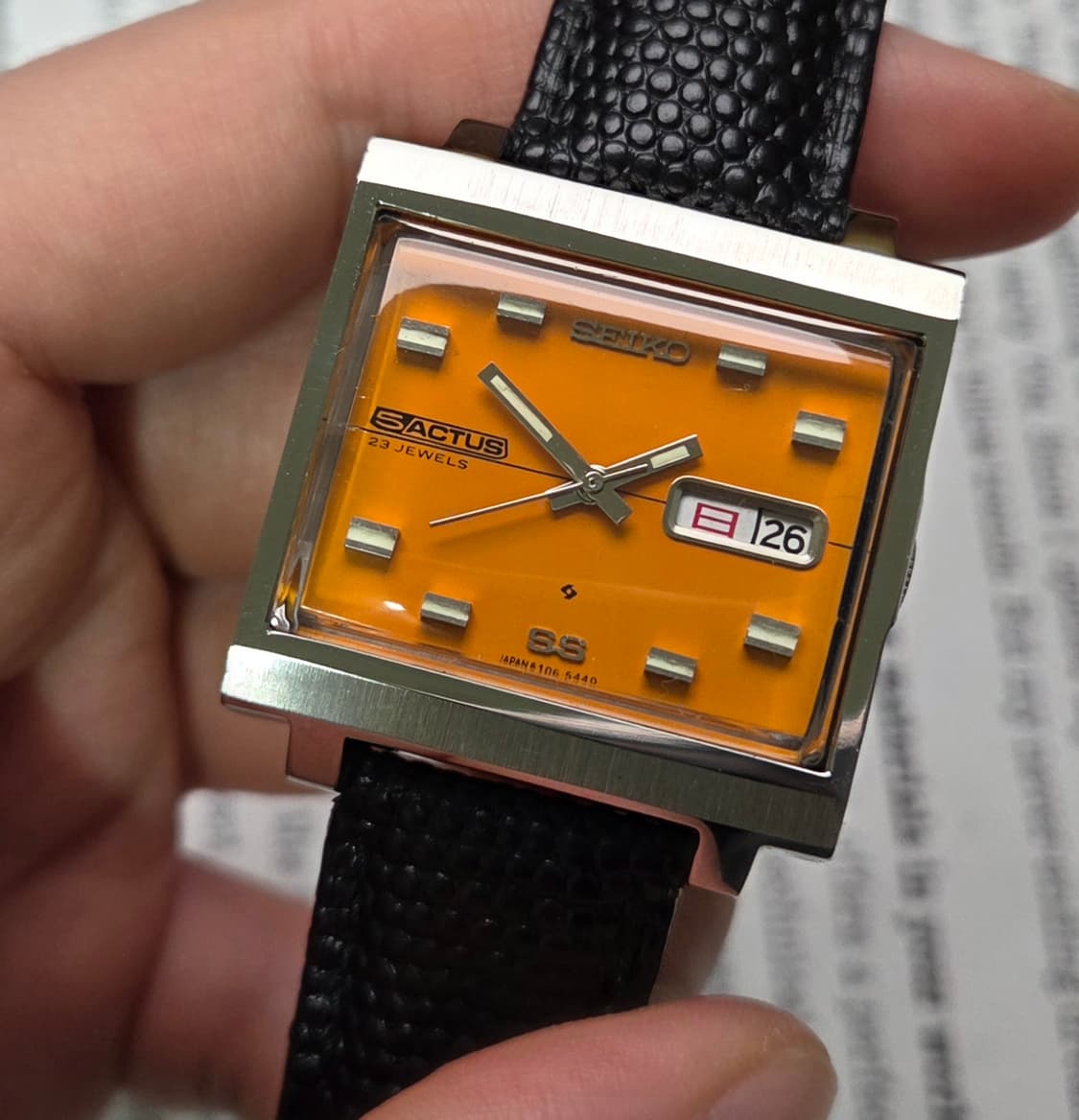 빈티지 세이코 액투스 SS 테레비 진노랭이 한자 데이데이트 오토매틱 상품이미지3