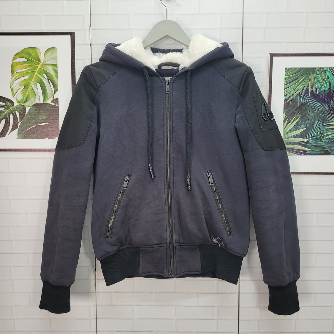 무스너클 칼링턴 후드 집업 자켓 블랙 S사이즈 상품이미지2