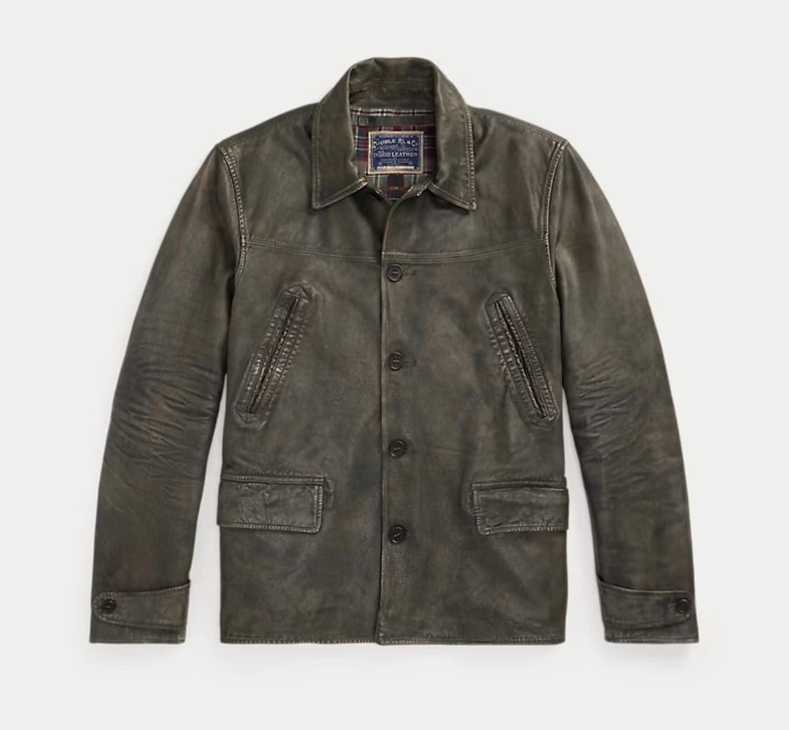 [새제품, M] rrl 인디고 레더 카코트 상품이미지1