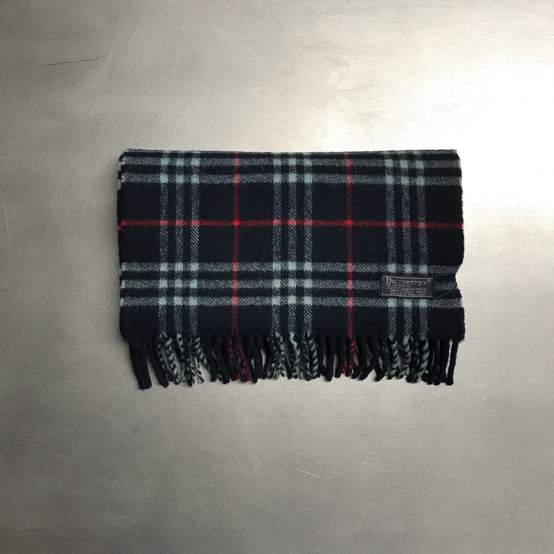 버버리 정품 램스울 머플러 네이비 상품이미지2