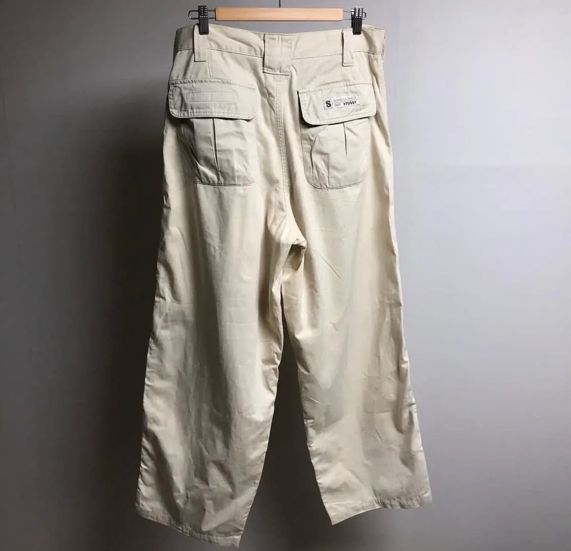90s 스투시 와이드 코튼 팬츠 (34) 상품이미지5