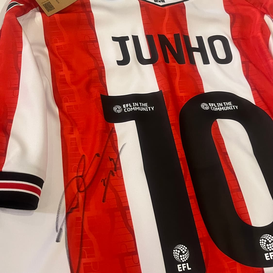 스토크시티 배준호 친필사인 유니폼 새상품 상품이미지3