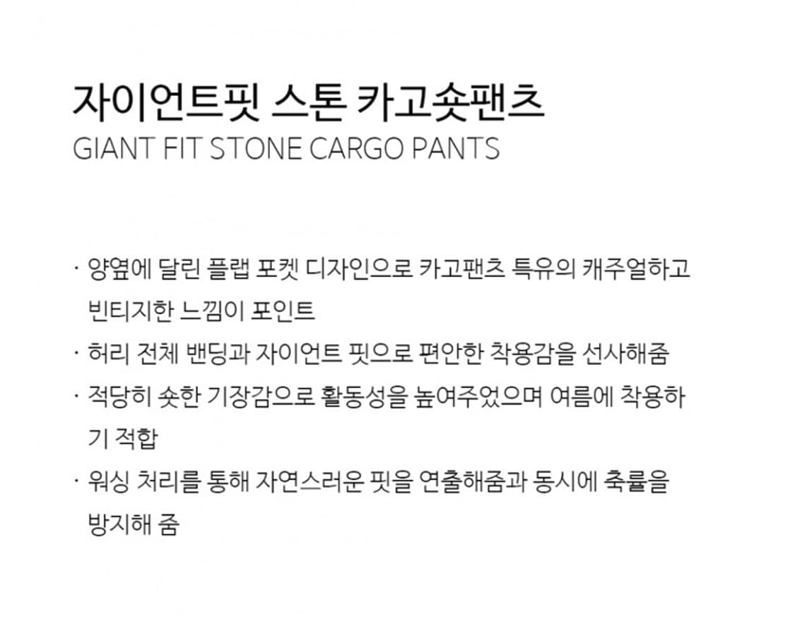 [L] 무신사 테이크이지 스톤 워싱 카고 숏팬츠 쇼츠 반바지 / 다크 그 상품이미지5