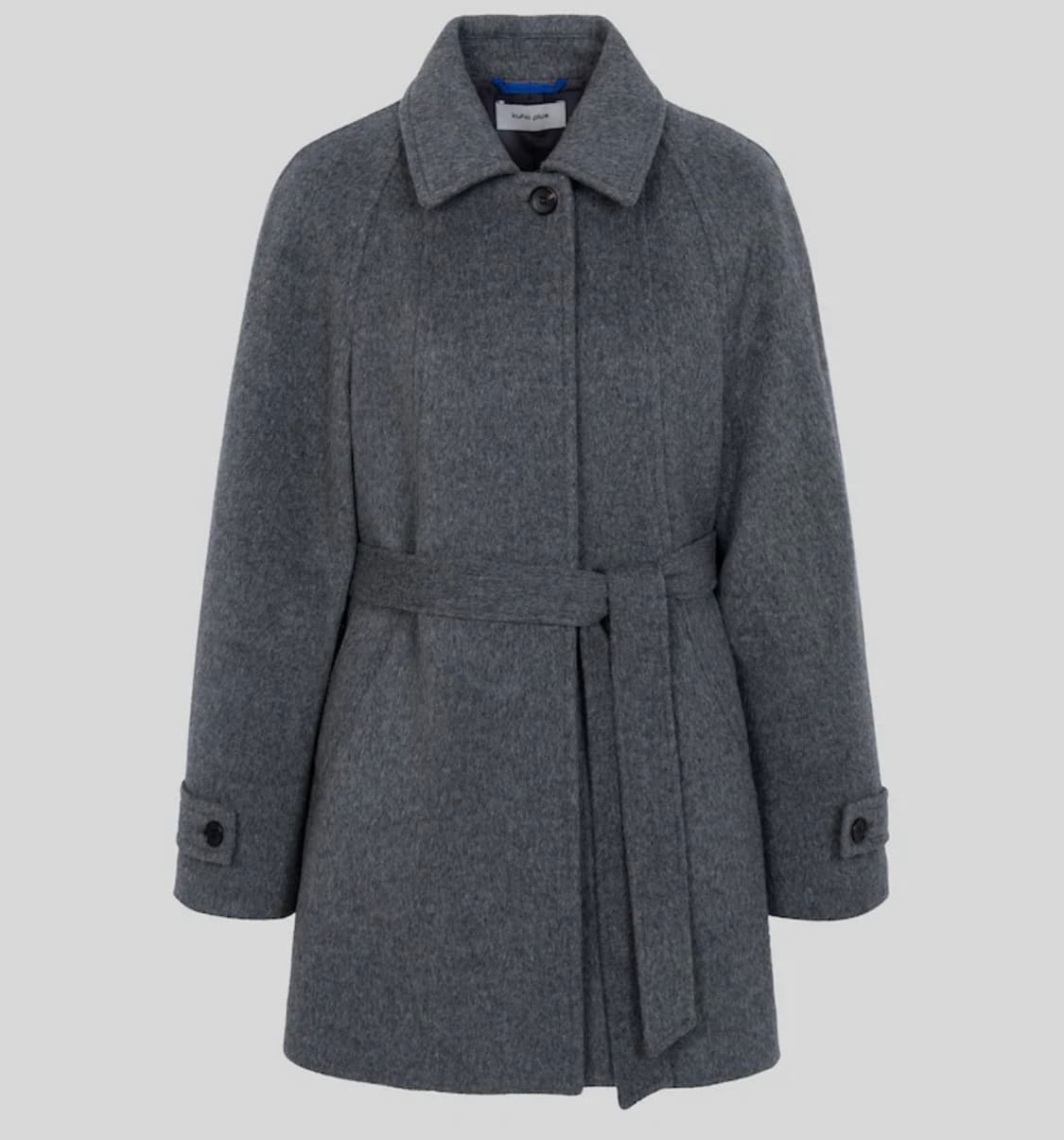 구호 플러스 벨티드 미디 코트 - 그레이 상품이미지1