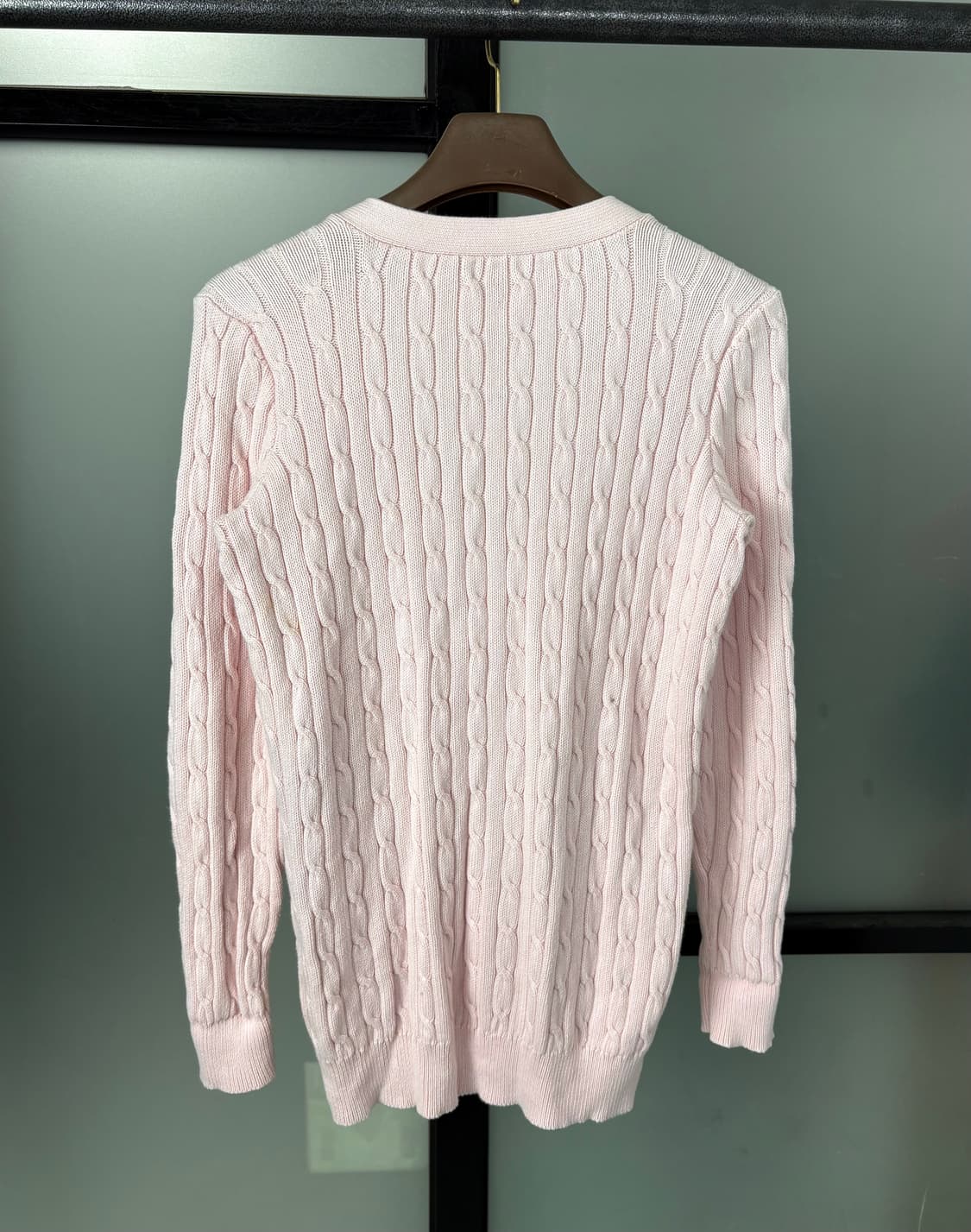  [XL]POLO 핑크 꽈배기 여성 가디건  상품이미지9
