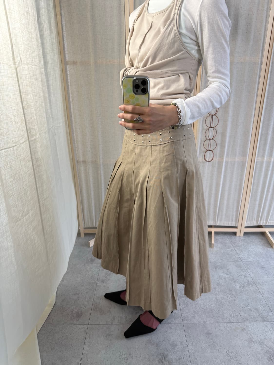 Sonia Rykiel 스터드 플리츠 스커트 상품이미지2