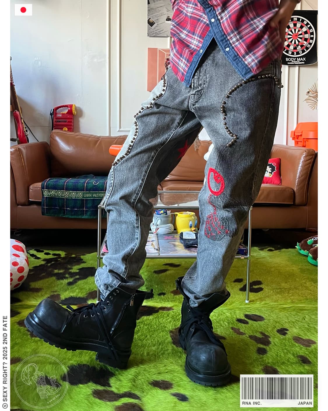 RNA Japan Stud Stitch Detail Denim pants 상품이미지1