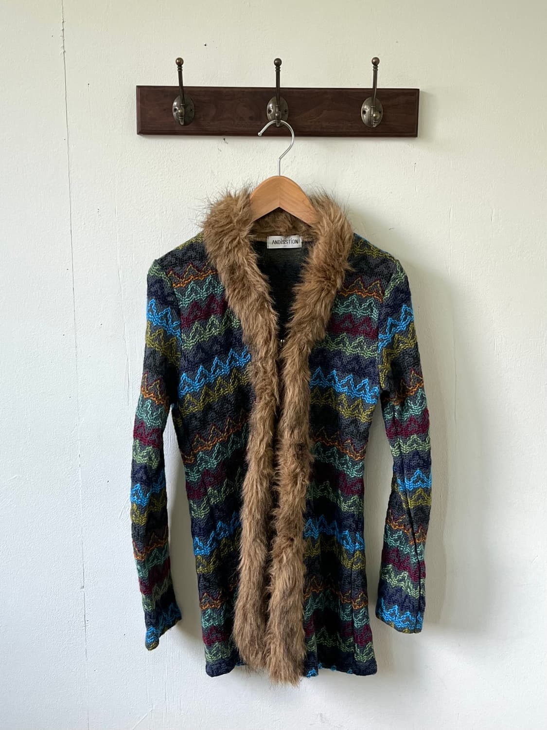 ANDISSTION 퍼 하트 가디건 상품이미지1