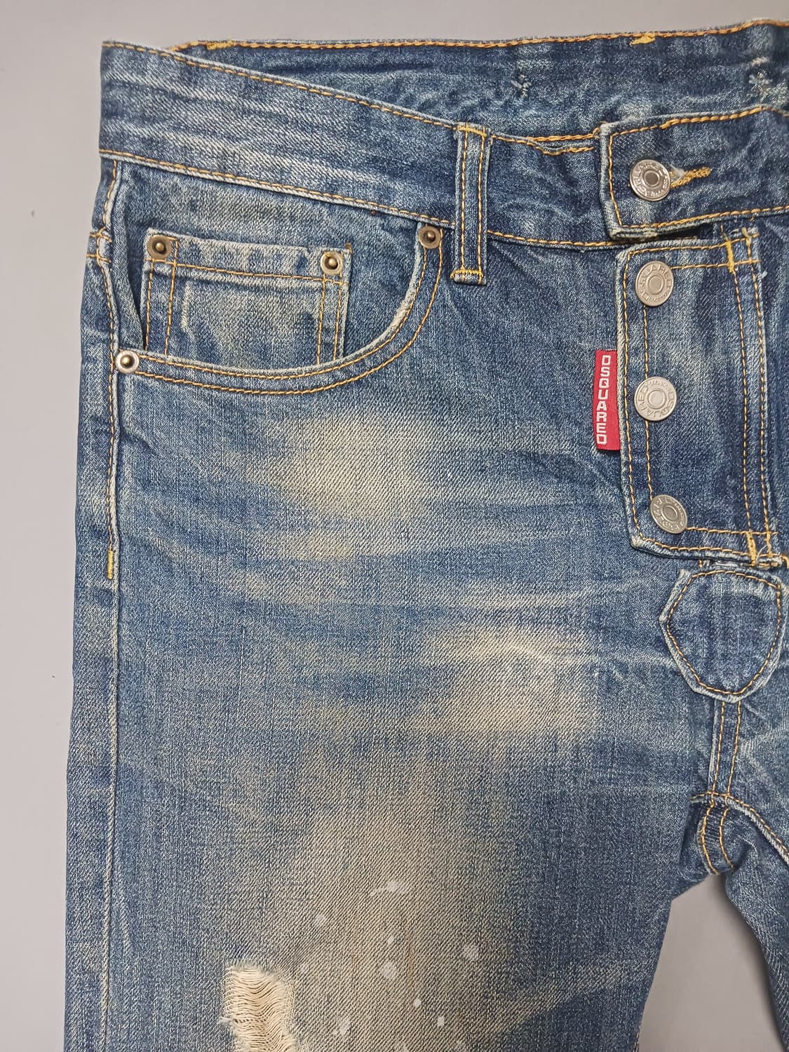 [32] 디스퀘어드2 소프트볼패치 레귤러진 청바지 상품이미지2