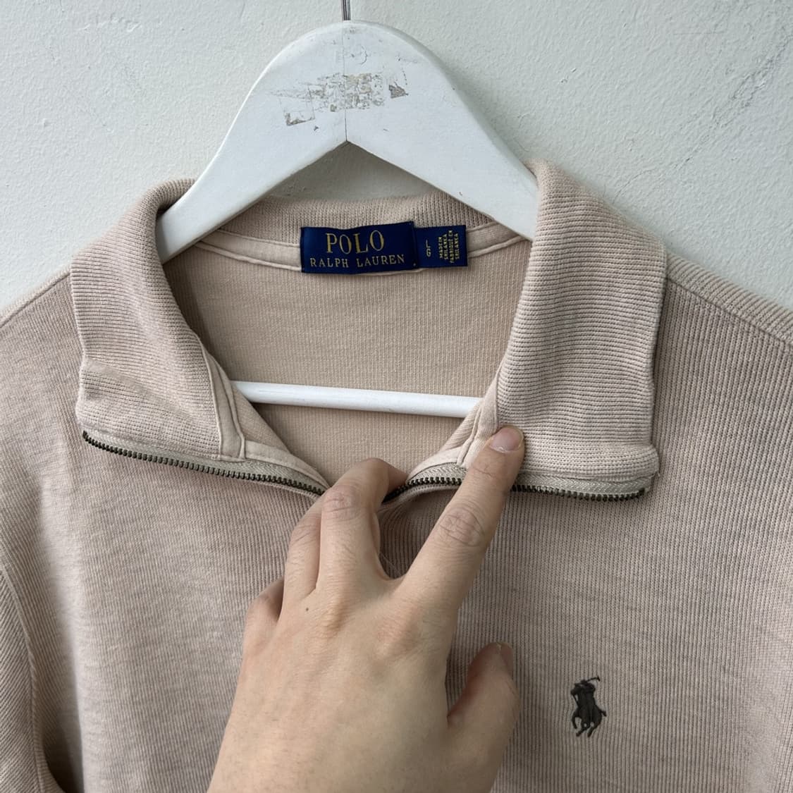15898 - 폴로 랄프로렌 베이지 반집업 니트 상품이미지3