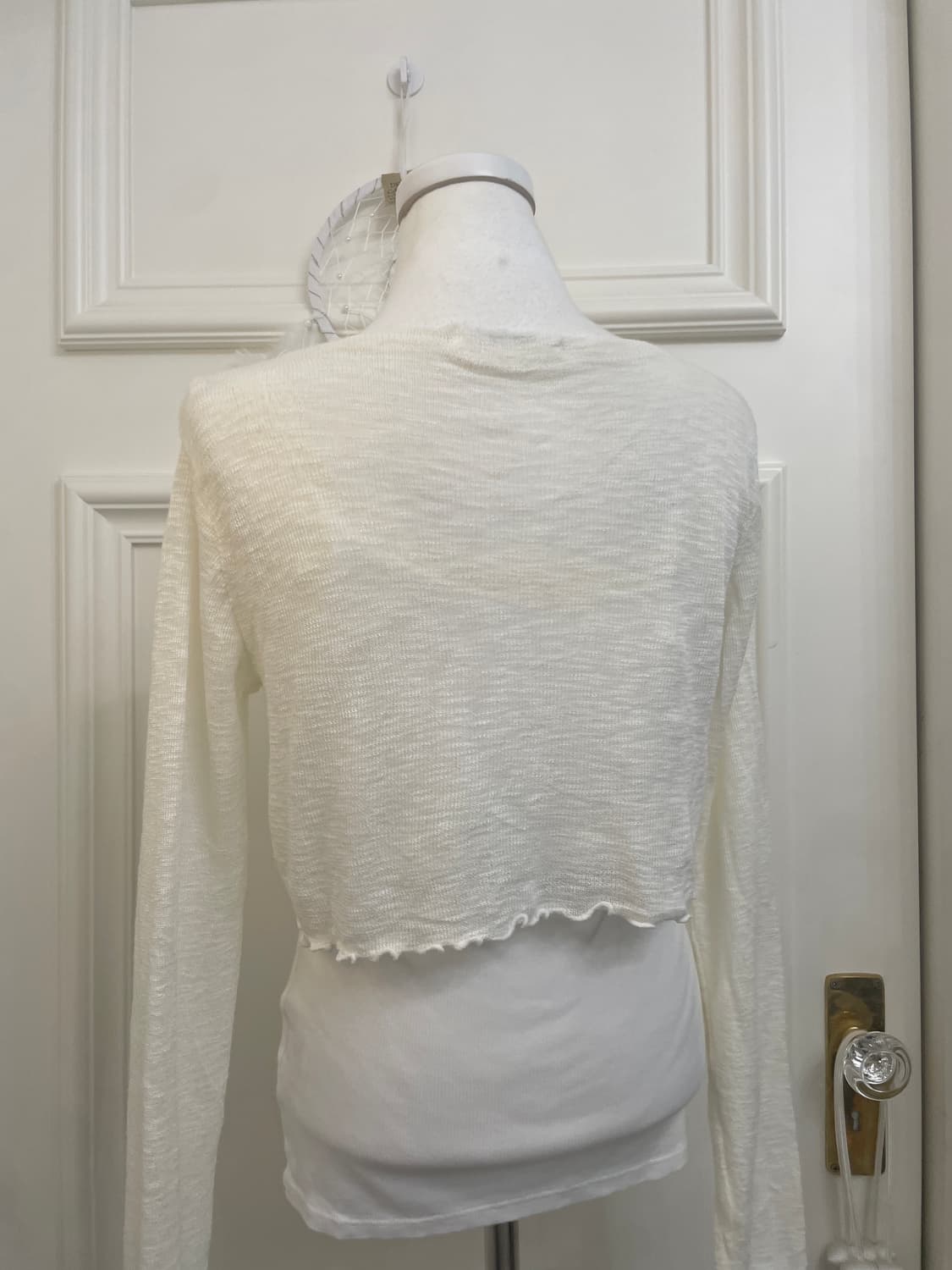 ivory cotton bolero&lace sleeveless set 상품이미지4