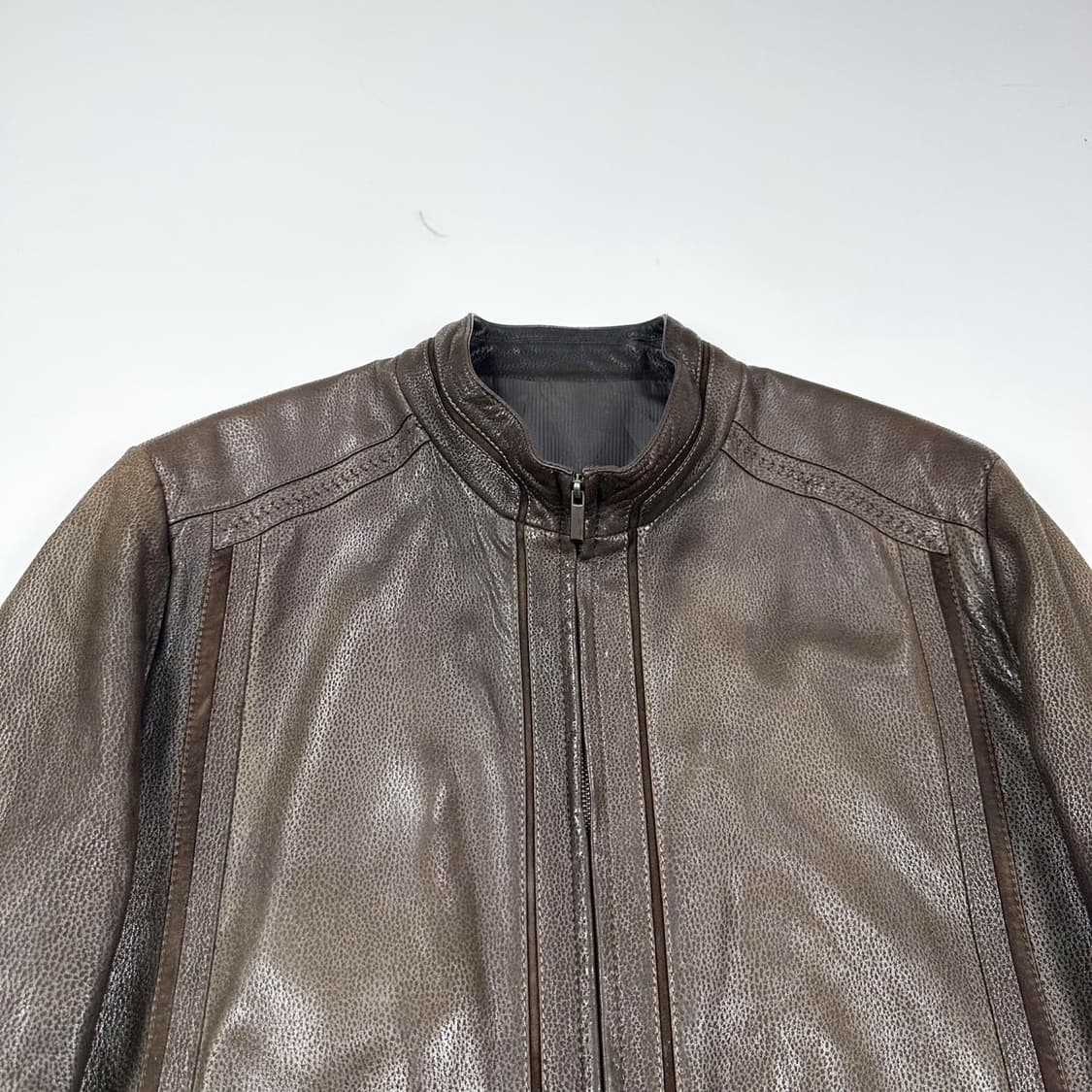 VTG 빈티지 양가죽 브라운 가죽자켓 (XXL) 상품이미지1