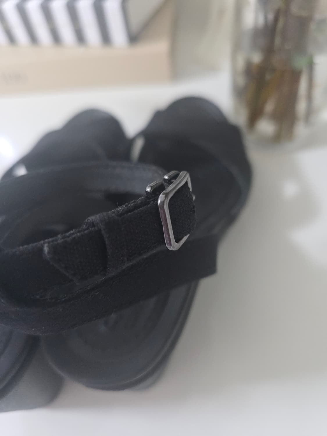 크록스 블랙 웨지 샌들 230 상품이미지4