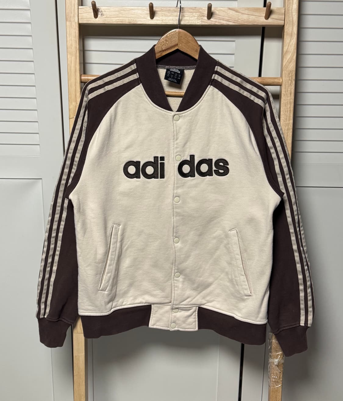 대장 아디다스 삼선 브라운 빅로고 코튼 져지 자켓 상품이미지1