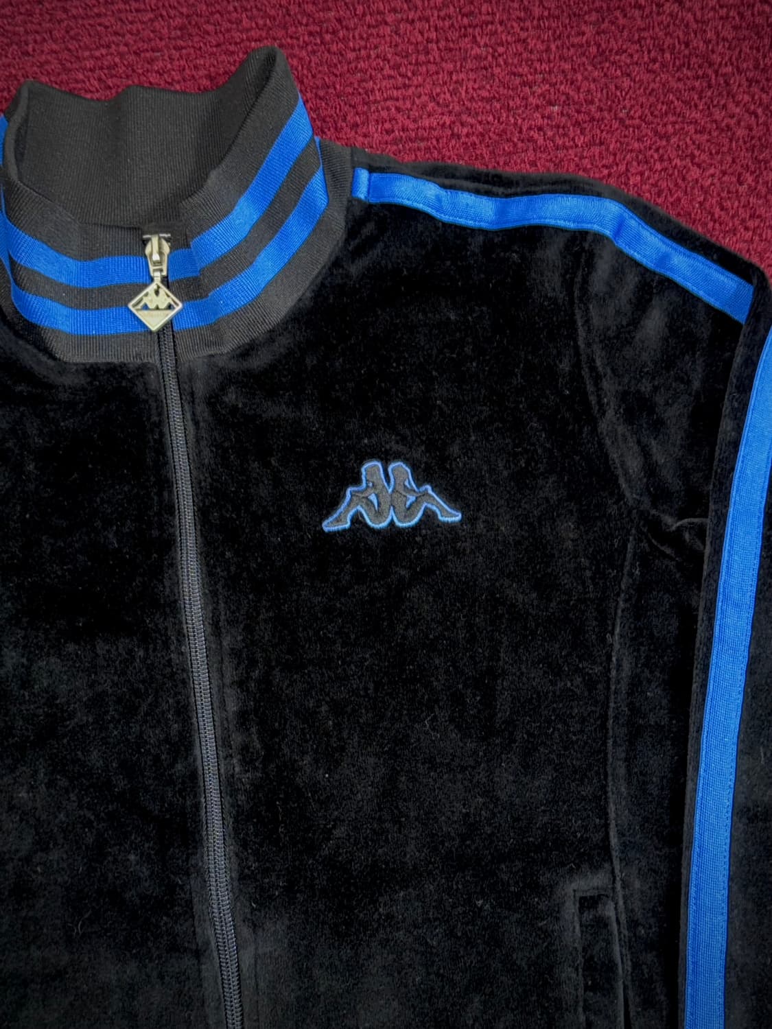 올드스쿨 카파 벨벳 벨루어 트랙탑 져지 S 상품이미지3