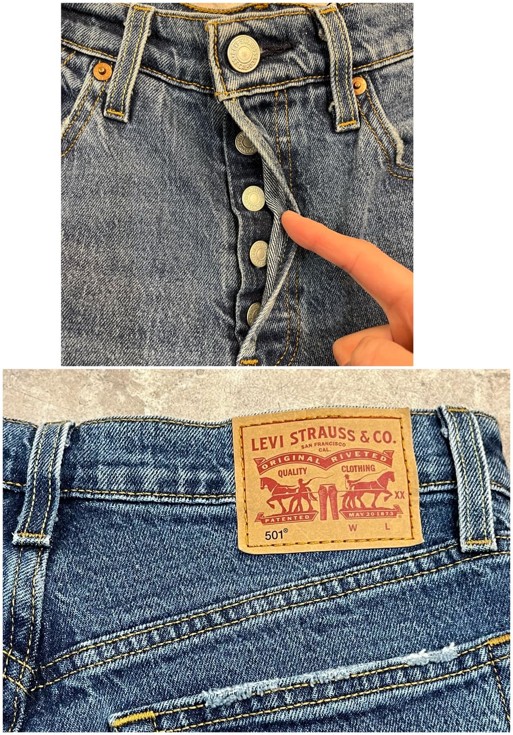 리바이스 501 데님 팬츠 W25 L28 #csz2969 상품이미지3