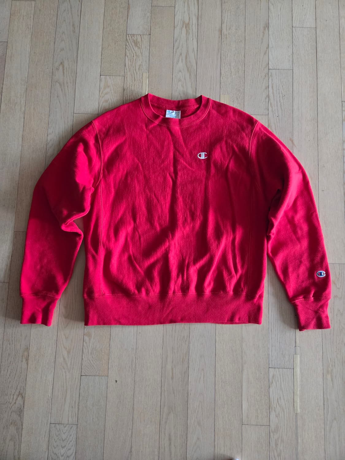 챔피온 리버스 위브 맨투맨 빨간색 M 상품이미지1