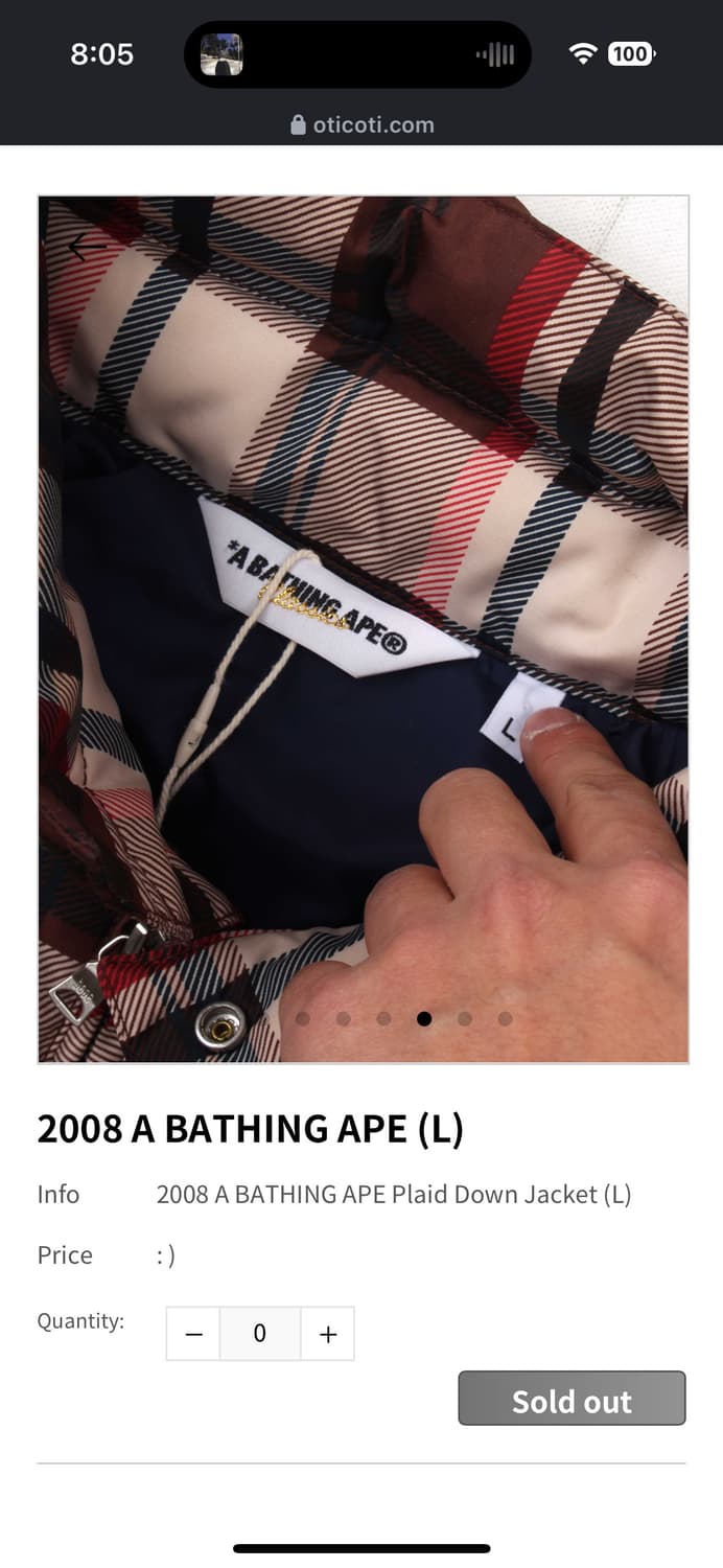 2008 Bape 패딩 M사이즈 상품이미지4