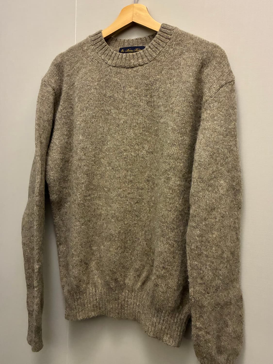 (M/100)브룩스브라더스 x 무신사 울 쉐기독 니트 스웨터 브라운 상품이미지2