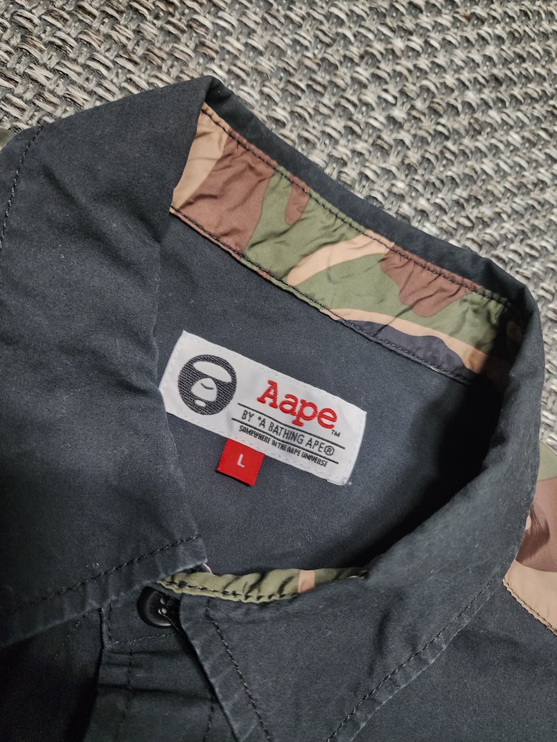 에이프 블랙 밀리터리 셔츠 L사이즈 상품이미지5