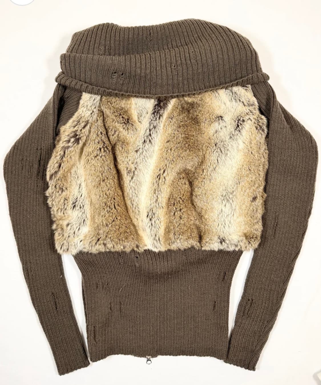 퍼 니트 콤비 자켓 상품이미지2