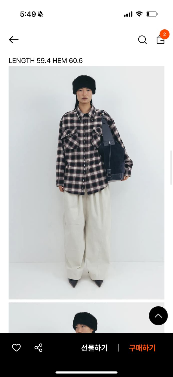 Open yy BEADED POCKET SHIRT (BROWN) M 상품이미지1