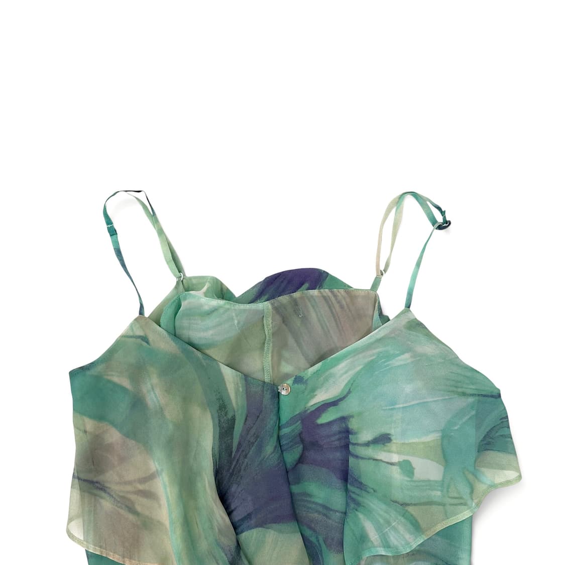 Emerald Floral Frill Sleeveless Top 상품이미지3