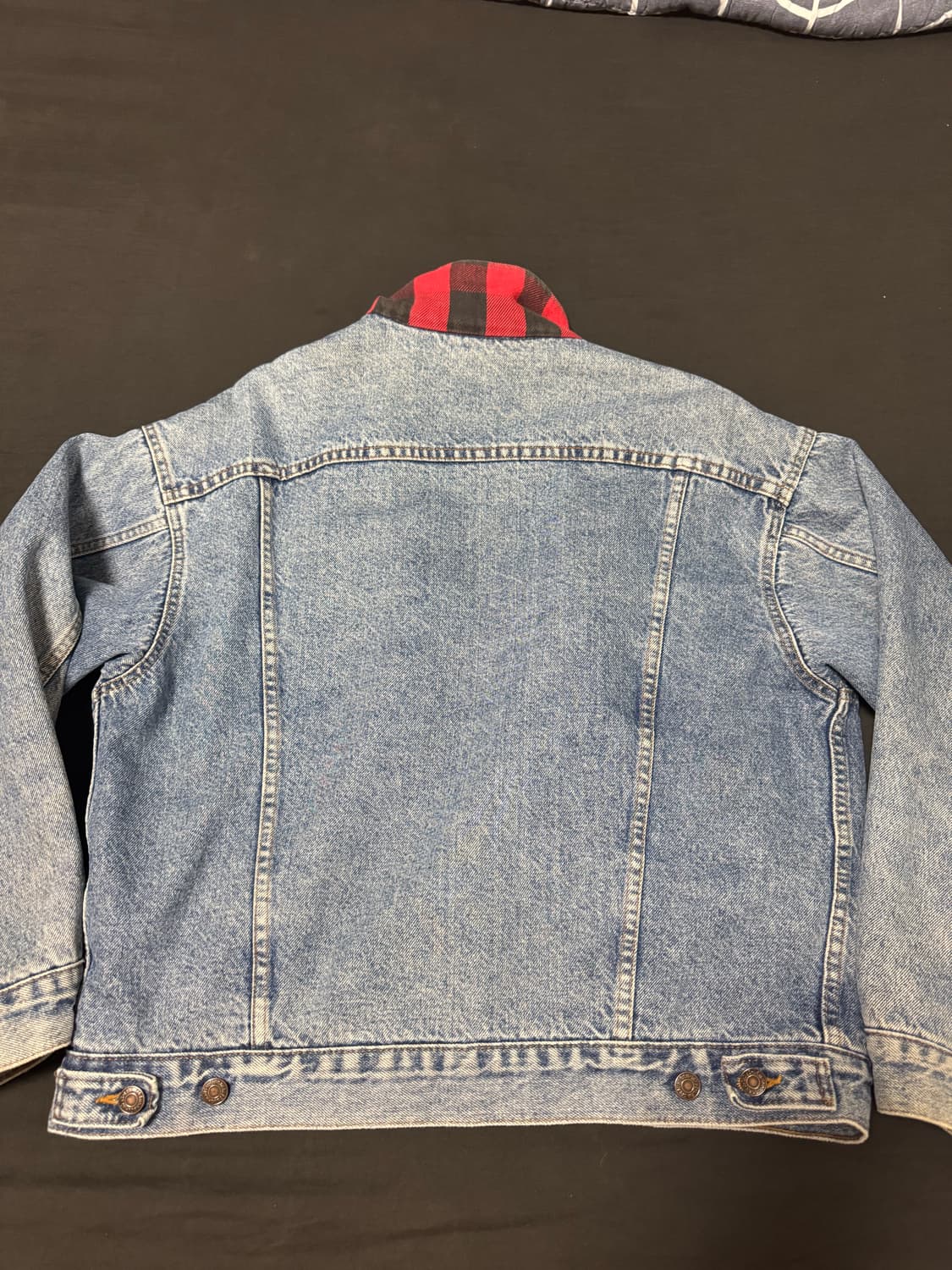 90s USA 미국 리바이스 빈티지 데님트러커 플란넬 자켓 L 상품이미지8