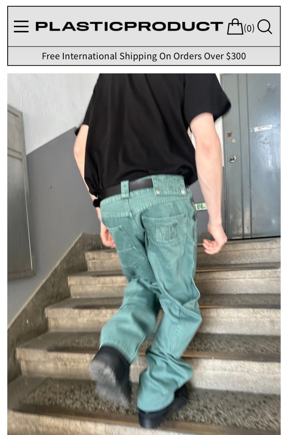 플라스틱 프로덕트 calf pants 에메랄드 L 상품이미지1