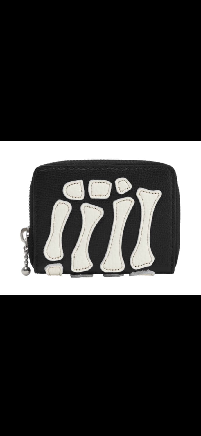 캐피탈 떰즈 업 본 핸드 집 미니 지갑 블랙 상품이미지1