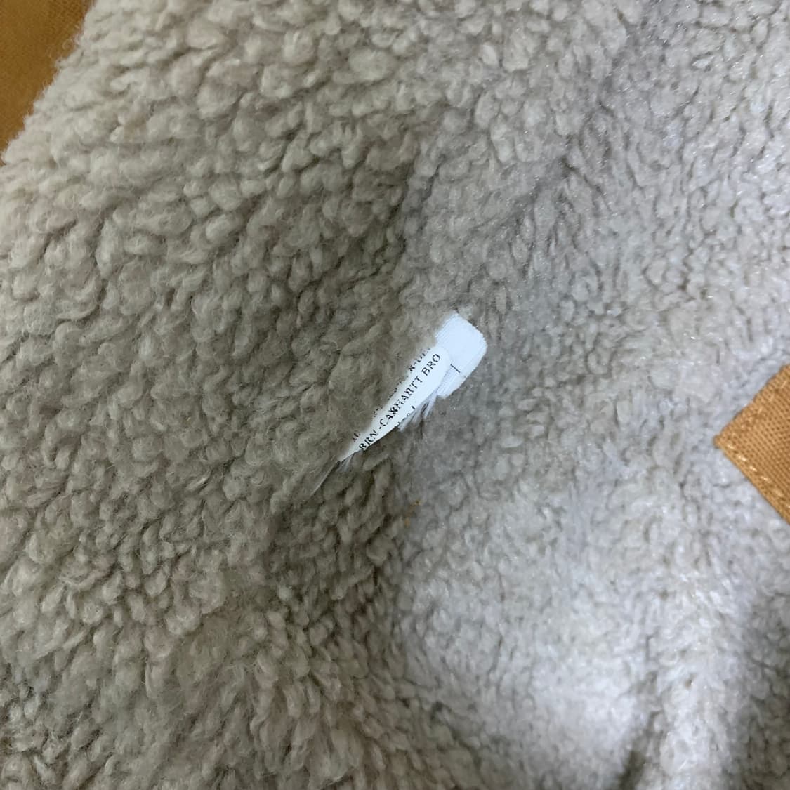 칼하트 빈티지 양털 후드 워크 자켓 카멜 브라운 루즈핏 남녀공용 S 상품이미지6