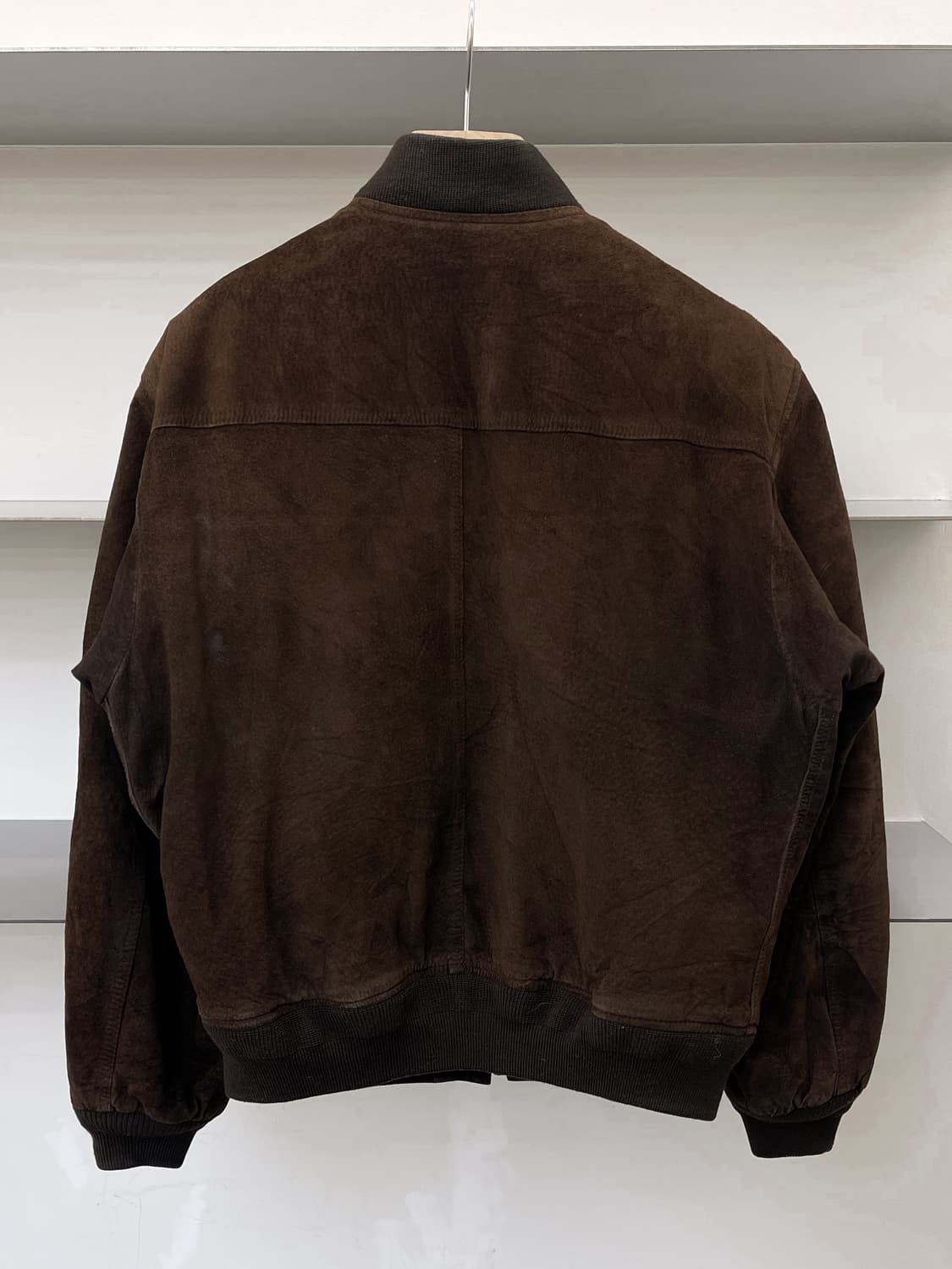 One Quarter 90s 스웨이드 레더 봄버 자켓 상품이미지4
