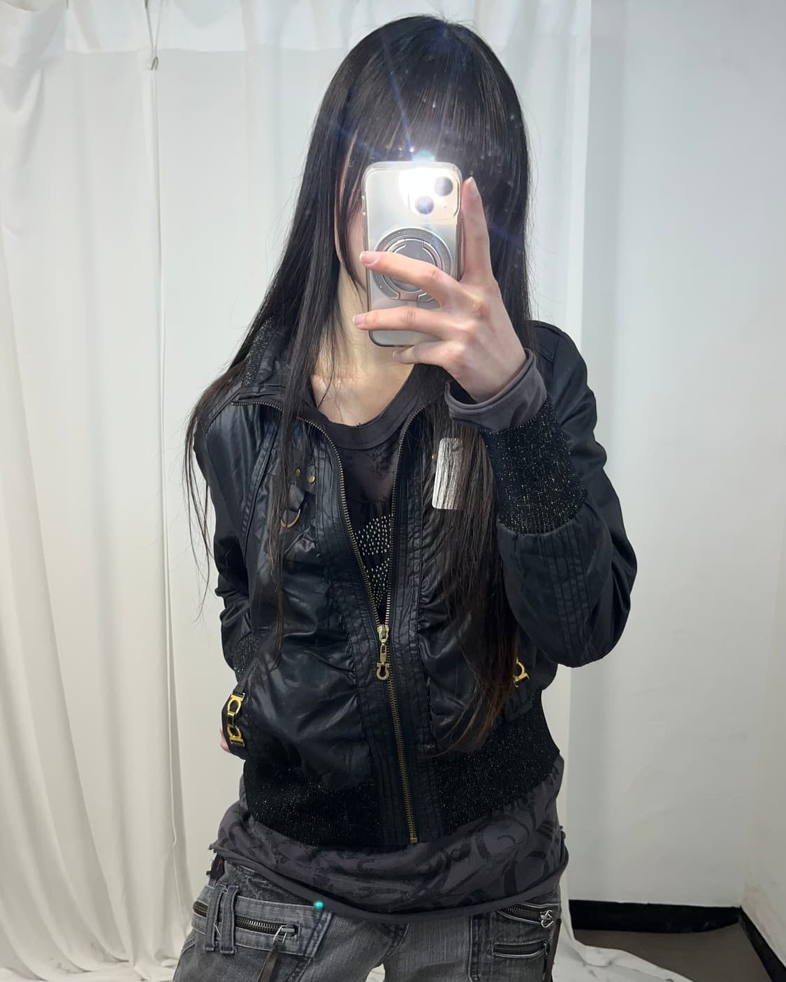 Y2K 글리터 나일론 멀티 자켓 상품이미지5