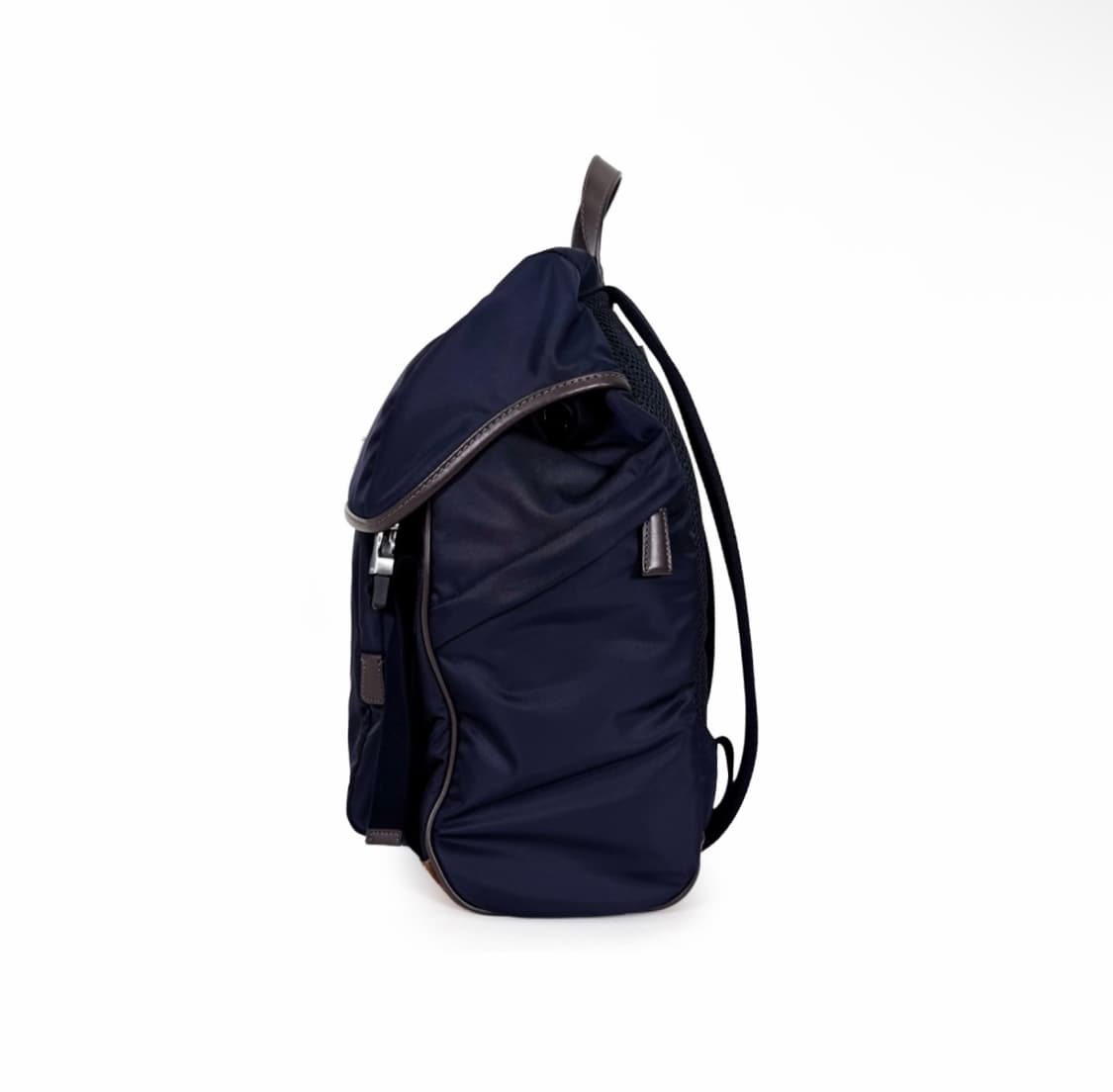 [OS] 프라다 남성 25ss 리나일론 스웨이드 레더 백팩 블루 커피 상품이미지3