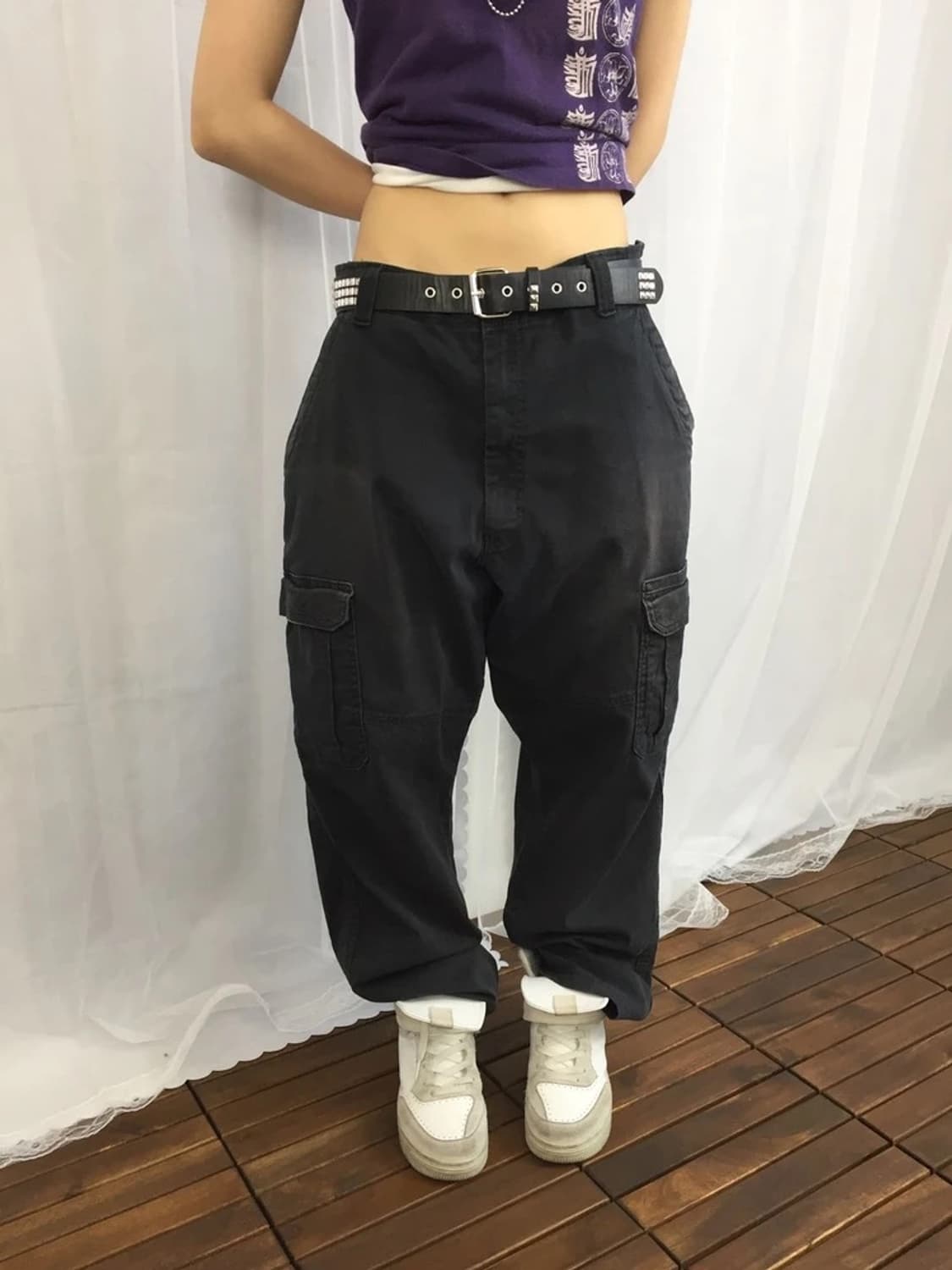 Wrangler Black Cargo Pants 상품이미지1