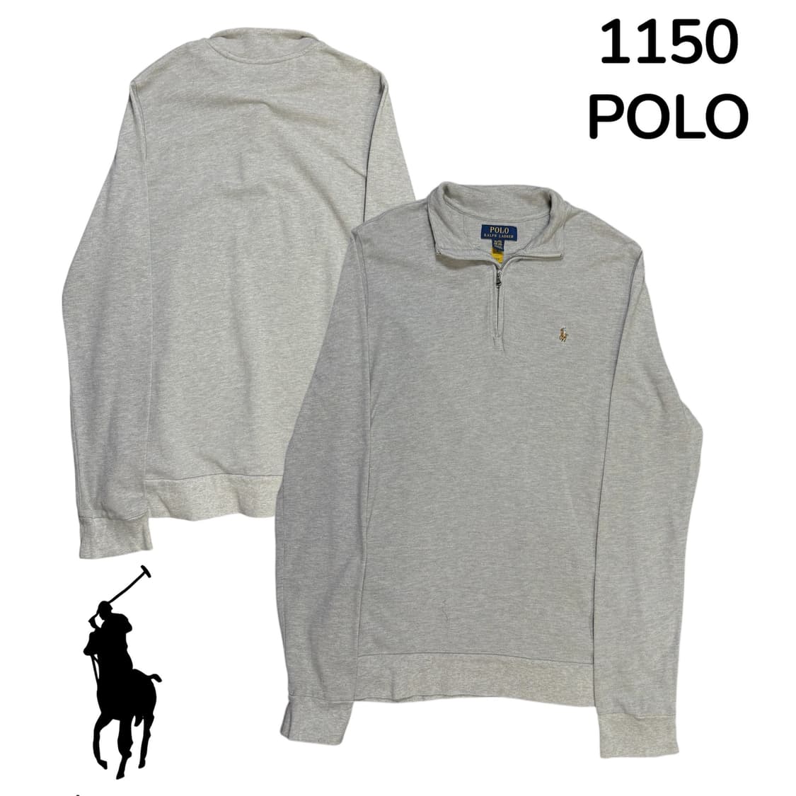 폴로 랄프로렌 신형 그레이 니트 반집업 맨투맨 XL 여성 상품이미지1