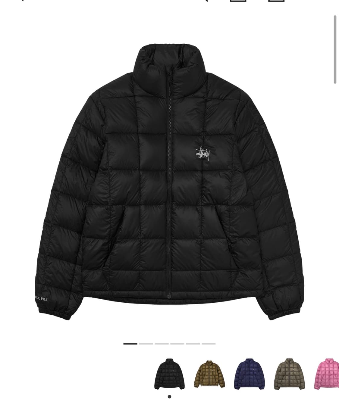 스투시 미드웨이트 퍼퍼 블랙 L 새상품 상품이미지1