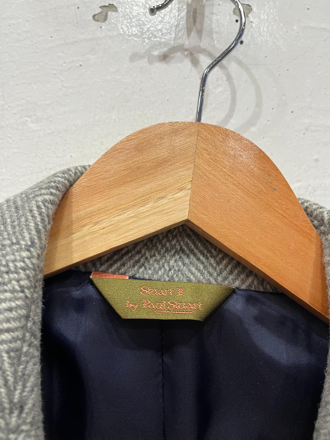 폴스튜어트 헤링본 퓨어울 코트  상품이미지5