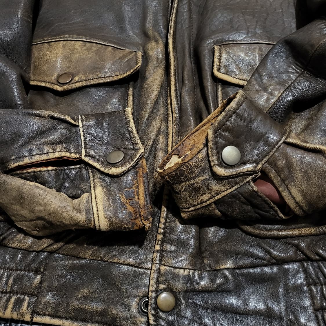 80s 미공군 a-2 레더 봄버 자켓 (40) 상품이미지9
