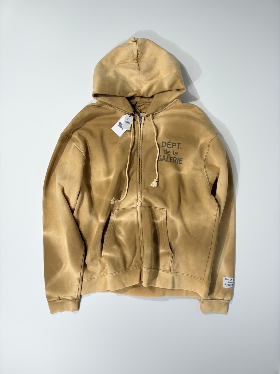 갤러리 디파트먼트 선페이드 프렌치 로고 후드 집업 탄컬러 XXL사이즈 상품이미지1