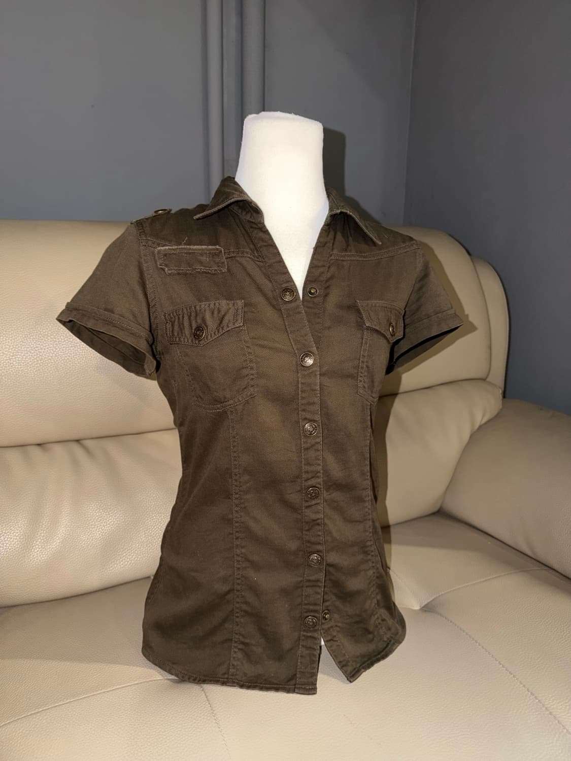 back number v-neck pocket shirt 상품이미지1