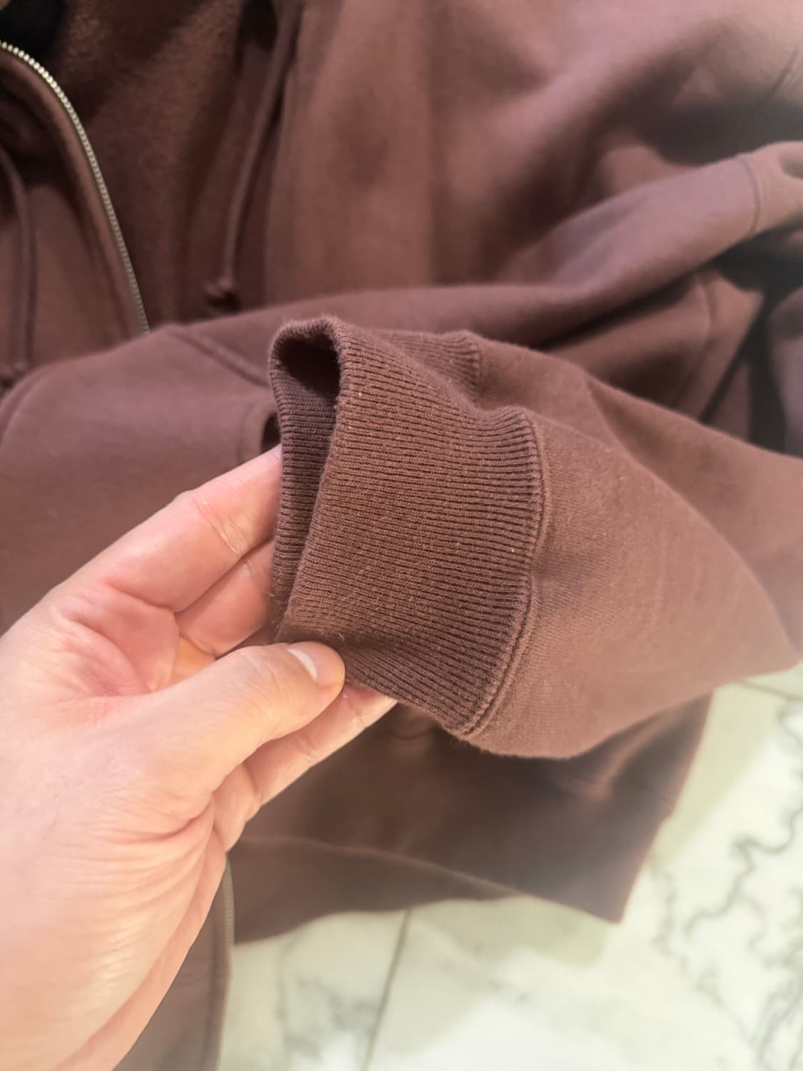 23ss 오라리 후드 집업 빈티지 버건디 4 100-105 상품이미지4