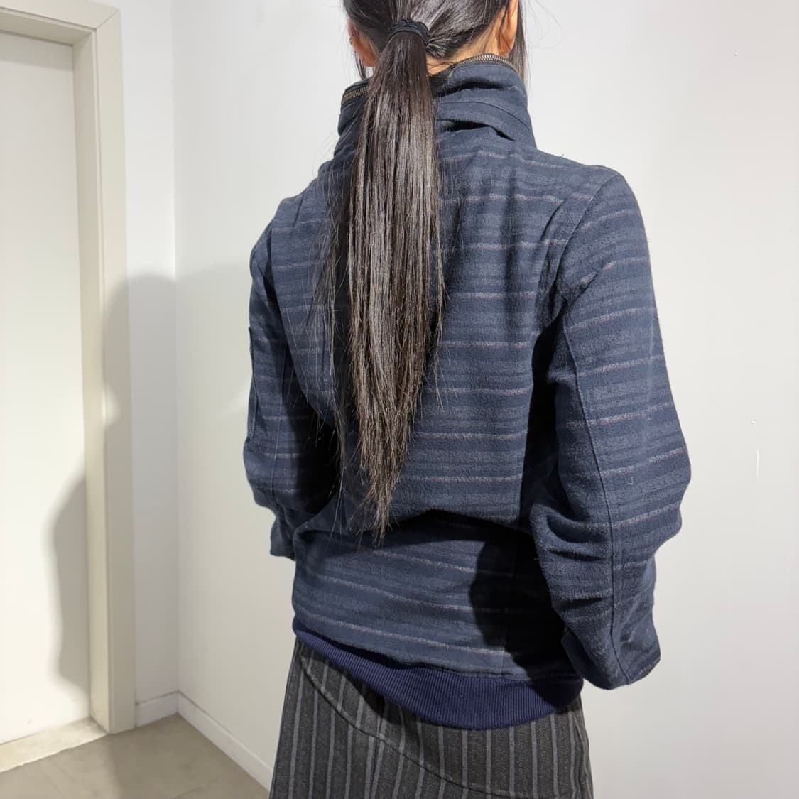 일본빈티지 네이비 스트라이프 자켓 상품이미지4