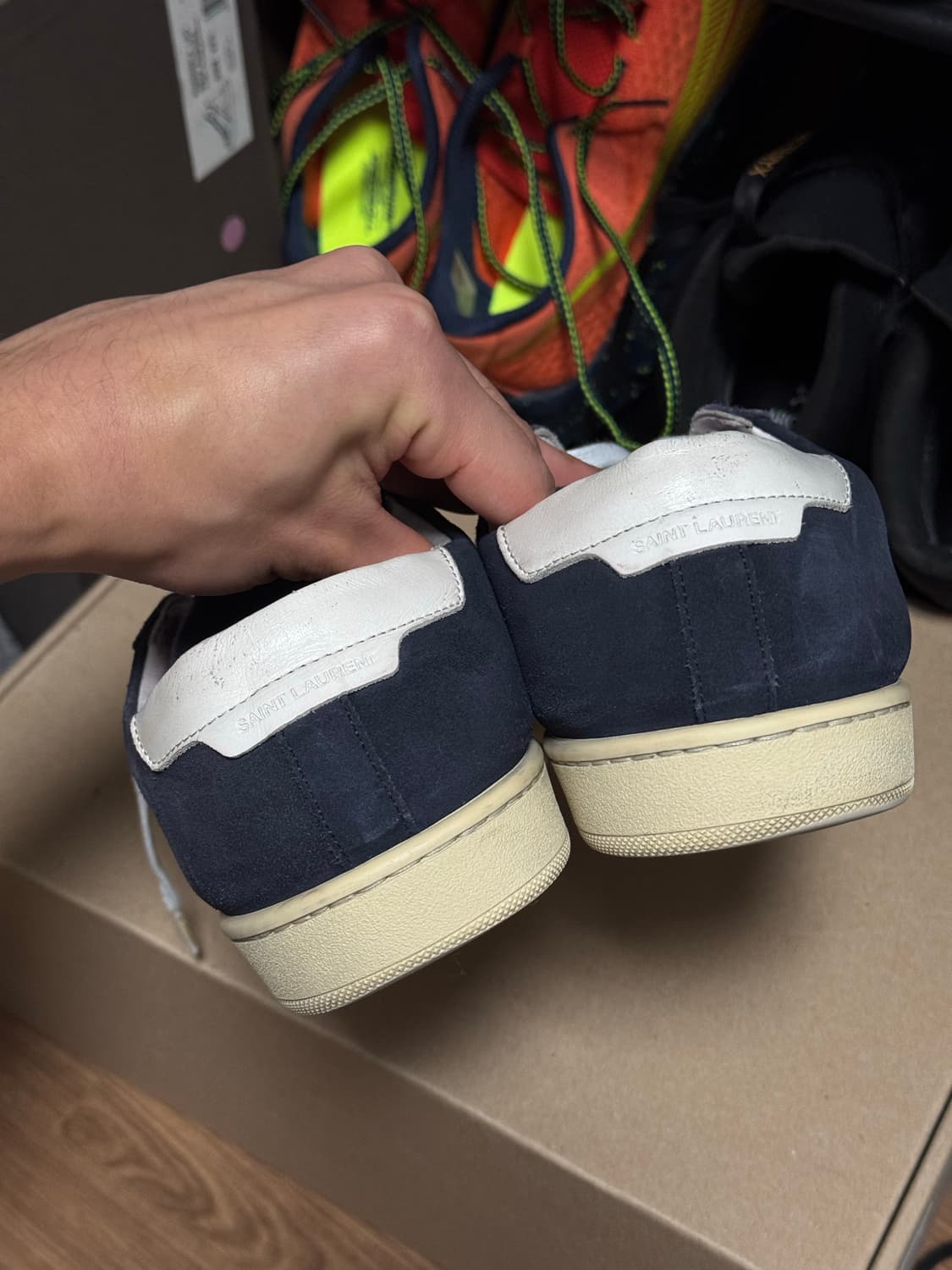 Saint Laurent 다크 블루 스웨이드 스니커즈 260 41 상품이미지2
