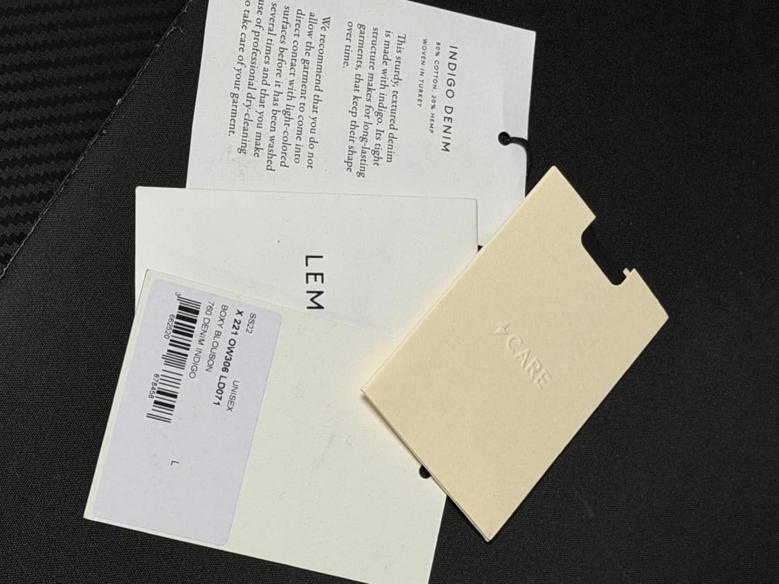 르메르 박시 자켓 인디고 [L] 상품이미지3