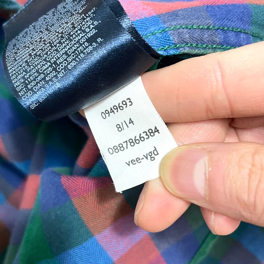 타미힐피거 그린 블루 깅엄체크 남성S 상품이미지7