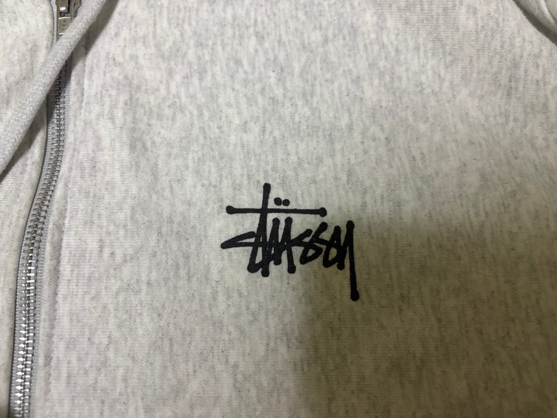 스투시 베이직 스투시 후드 집업 애쉬 헤더 상품이미지2